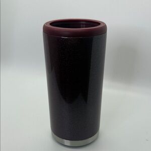 Sparkly Maroon Skinny Can Cooler